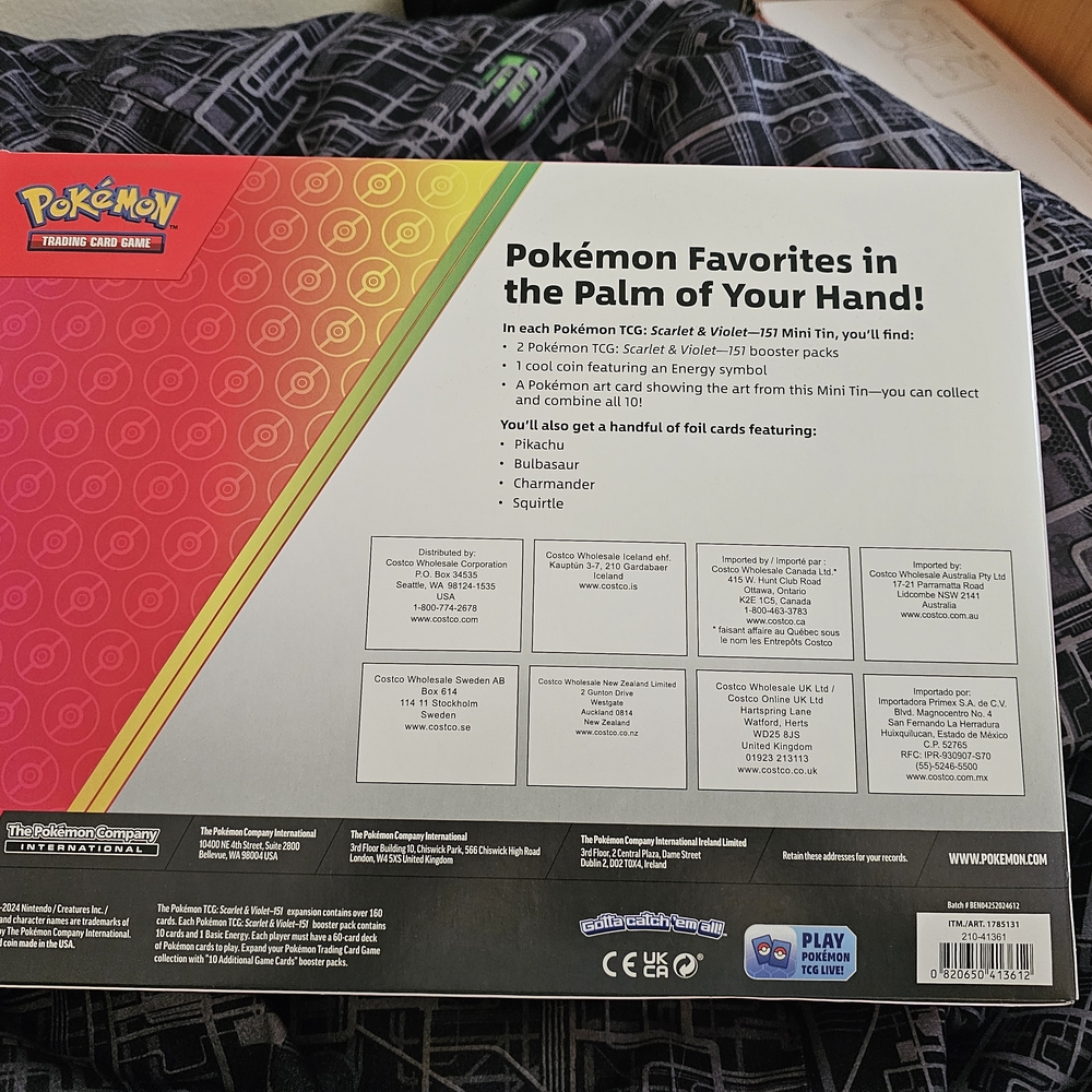 Pokemon Scarlet & Violet - 151 (5-Pack) Mini Tins w/ 4 Promos - Picture 2 of 3